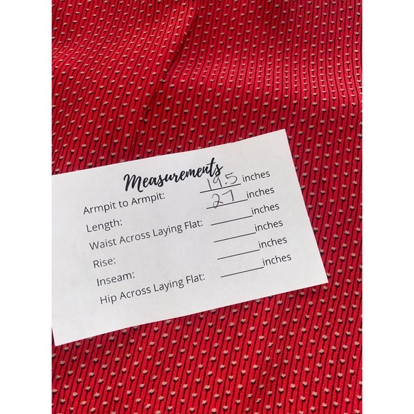 Loft cute red light weight sheer blouse tank size medium 0011 - Picture 7 of 8